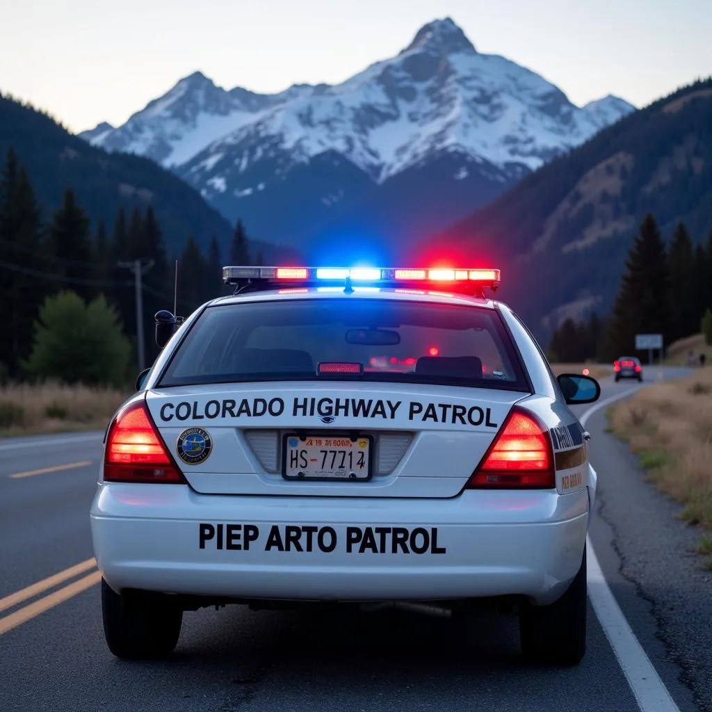 Colorado Highway Patrol Car on Duty