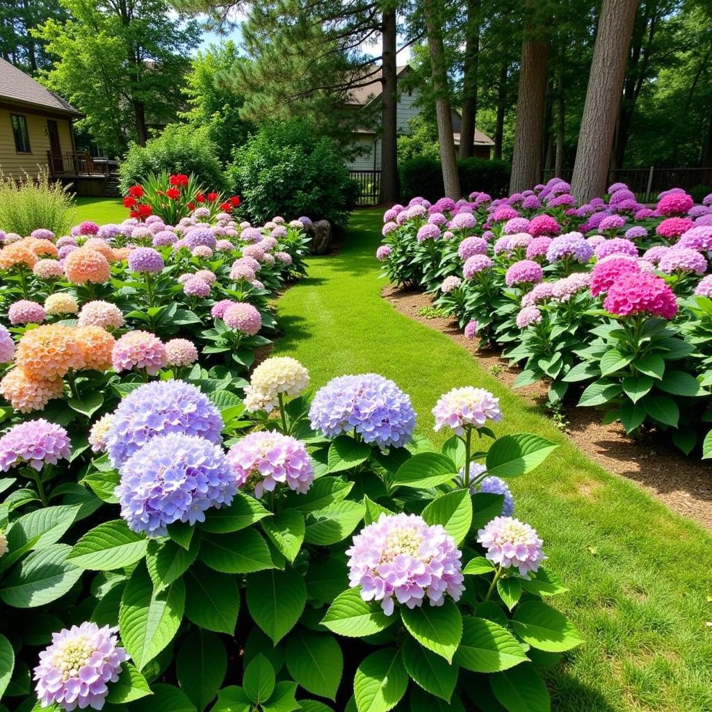 Hydrangeas in a Colorado Garden