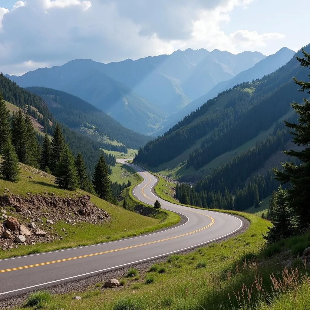 Scenic Colorado mountain road