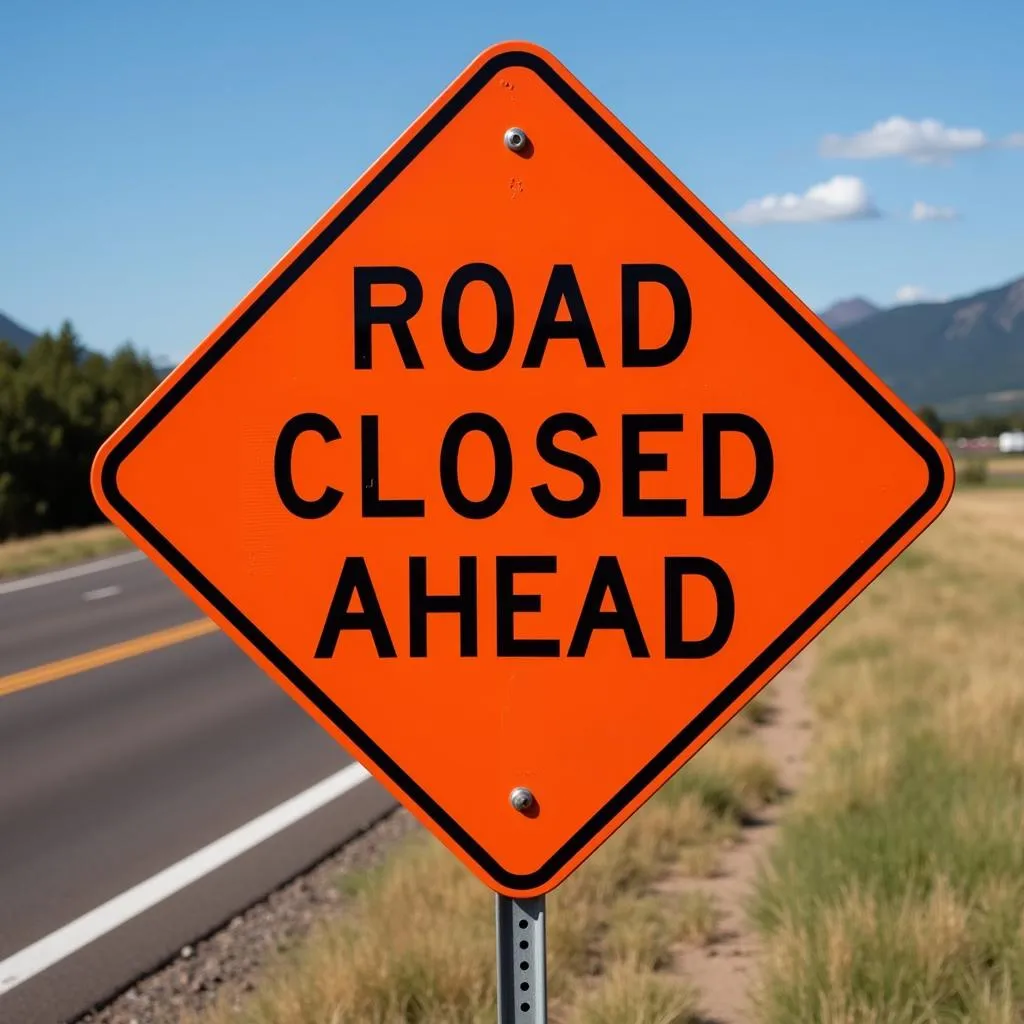 Colorado Road Closure Sign