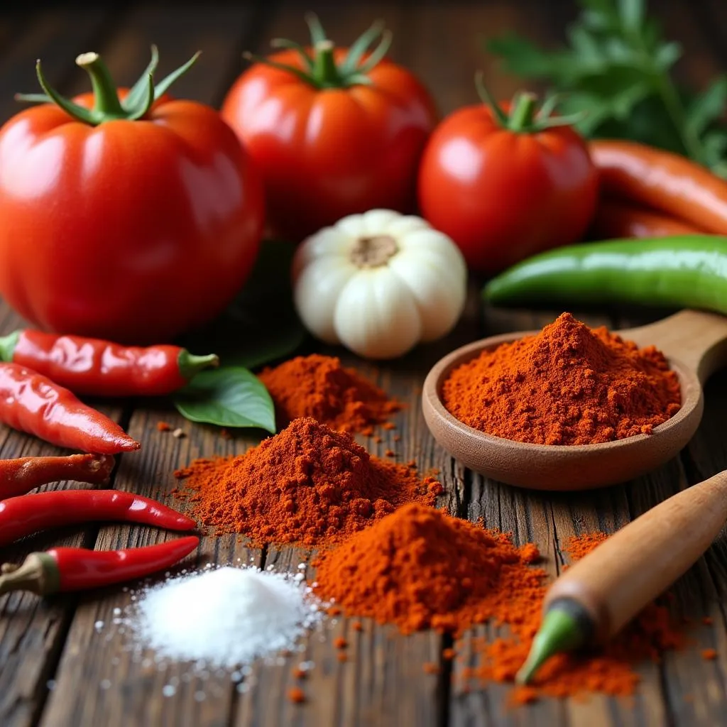 Ingredients for making Colorado sauce