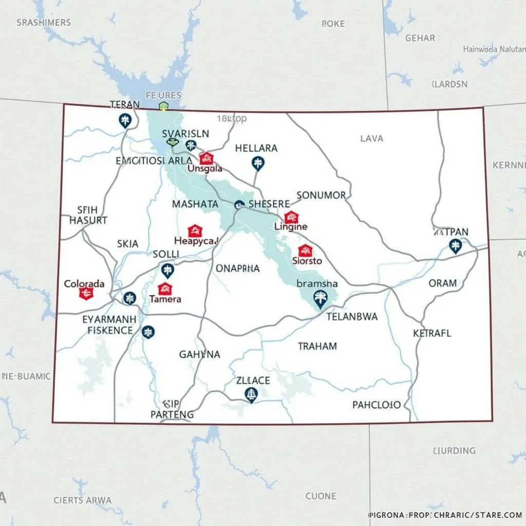 Map of Colorado Ski Rental Shops