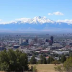 Colorado Springs Cityscape with Pikes Peak