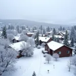 Snowfall in Colorado Springs