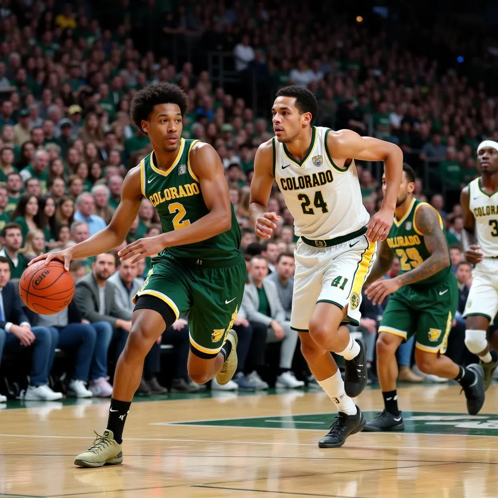 Colorado State Rams basketball game action