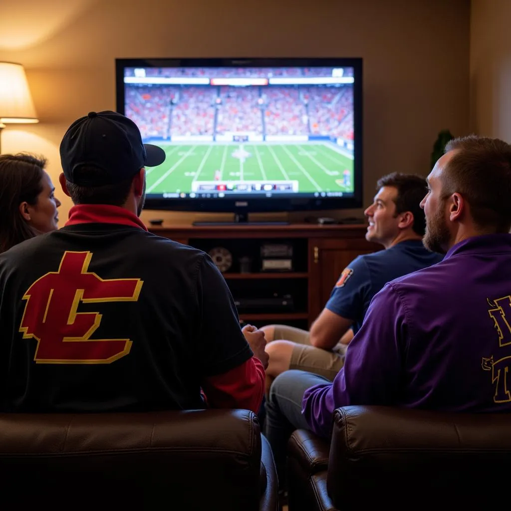 Fans cheering for Colorado vs TCU