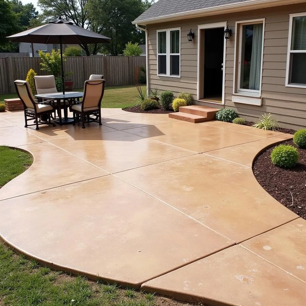 Patio with Stained Concrete