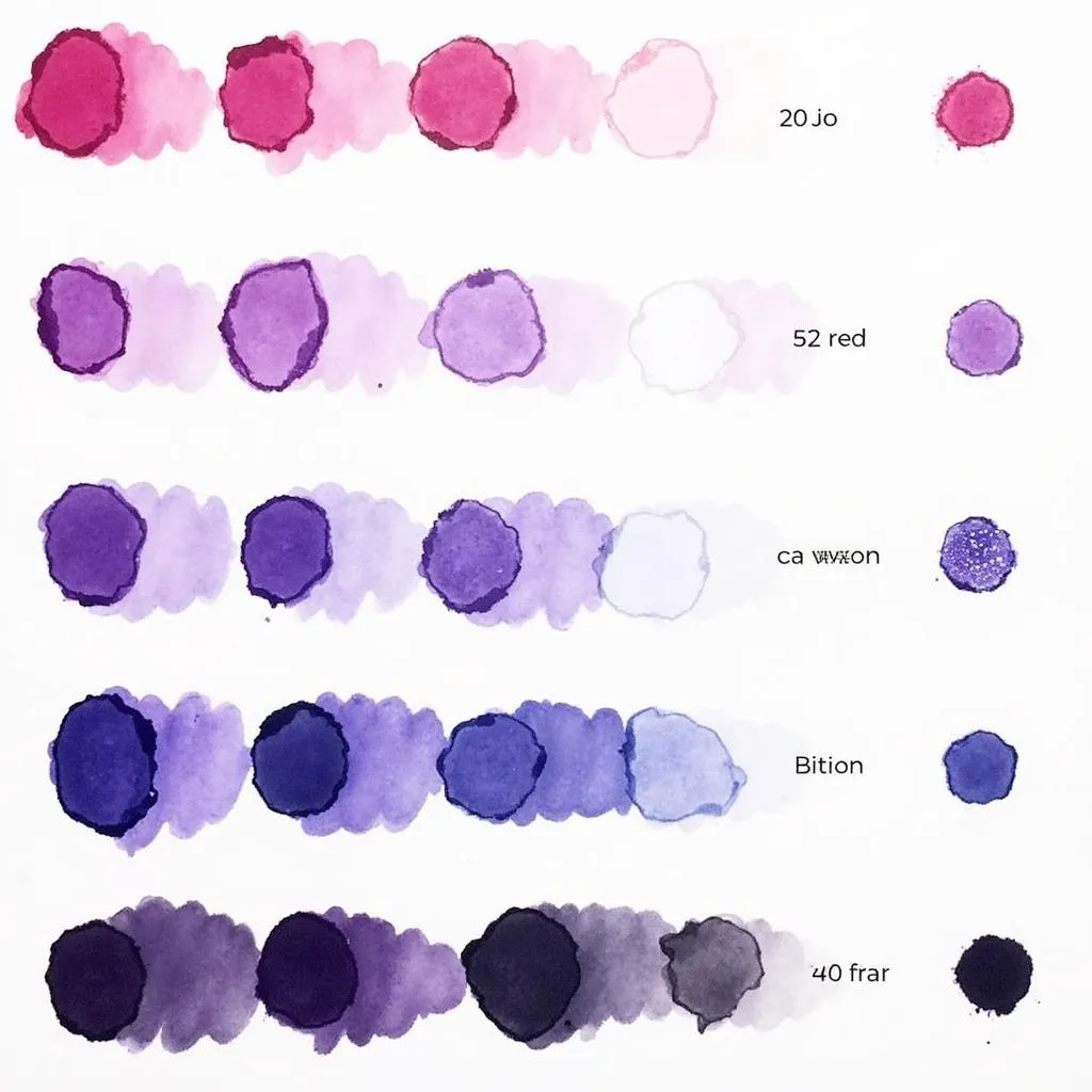 Color Chart for Mixing Purple