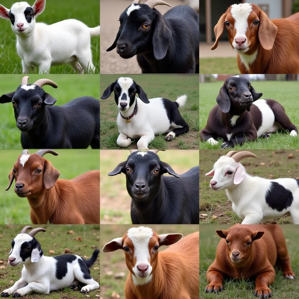 Goats Showcasing Common Colors and Patterns