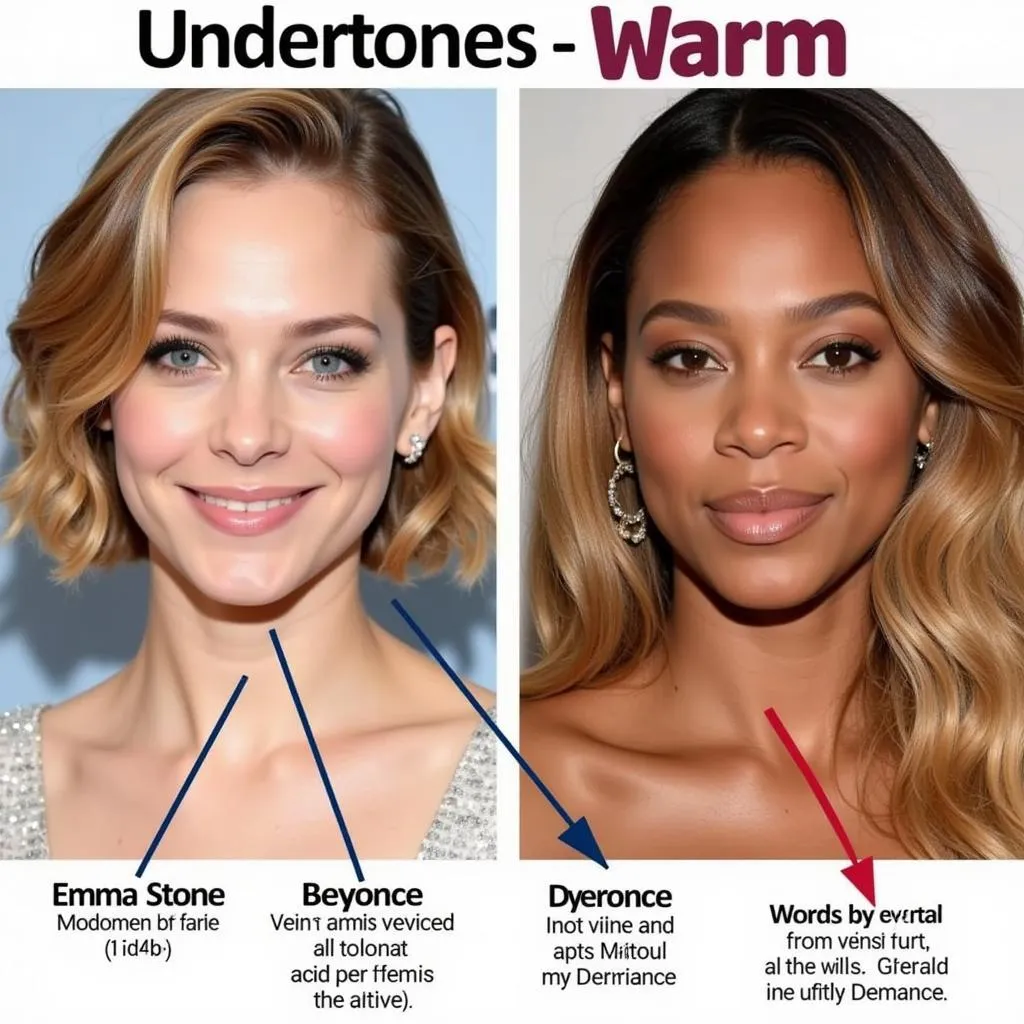 Examples of Cool and Warm Skin Tones