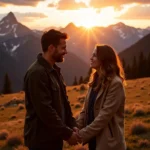 Couple Eloping in the Rocky Mountains