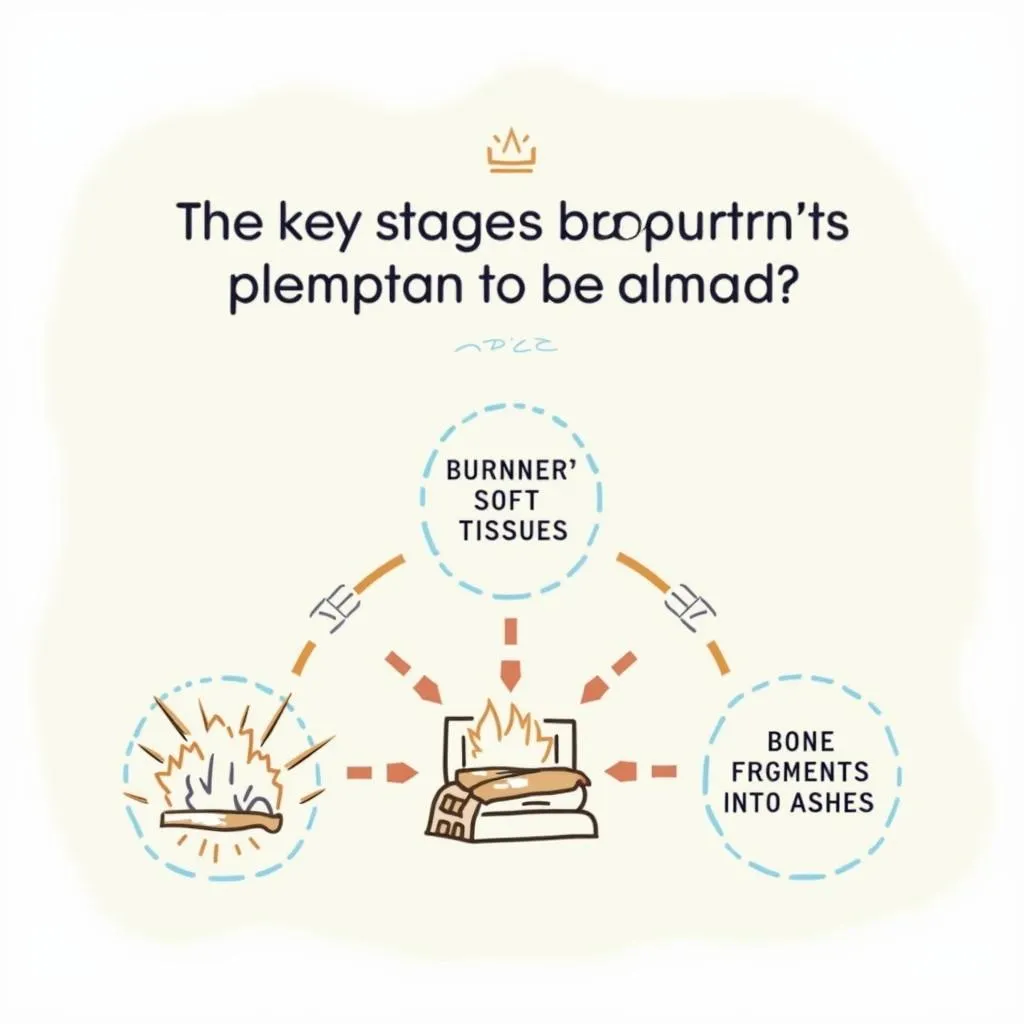 Illustration explaining the cremation process