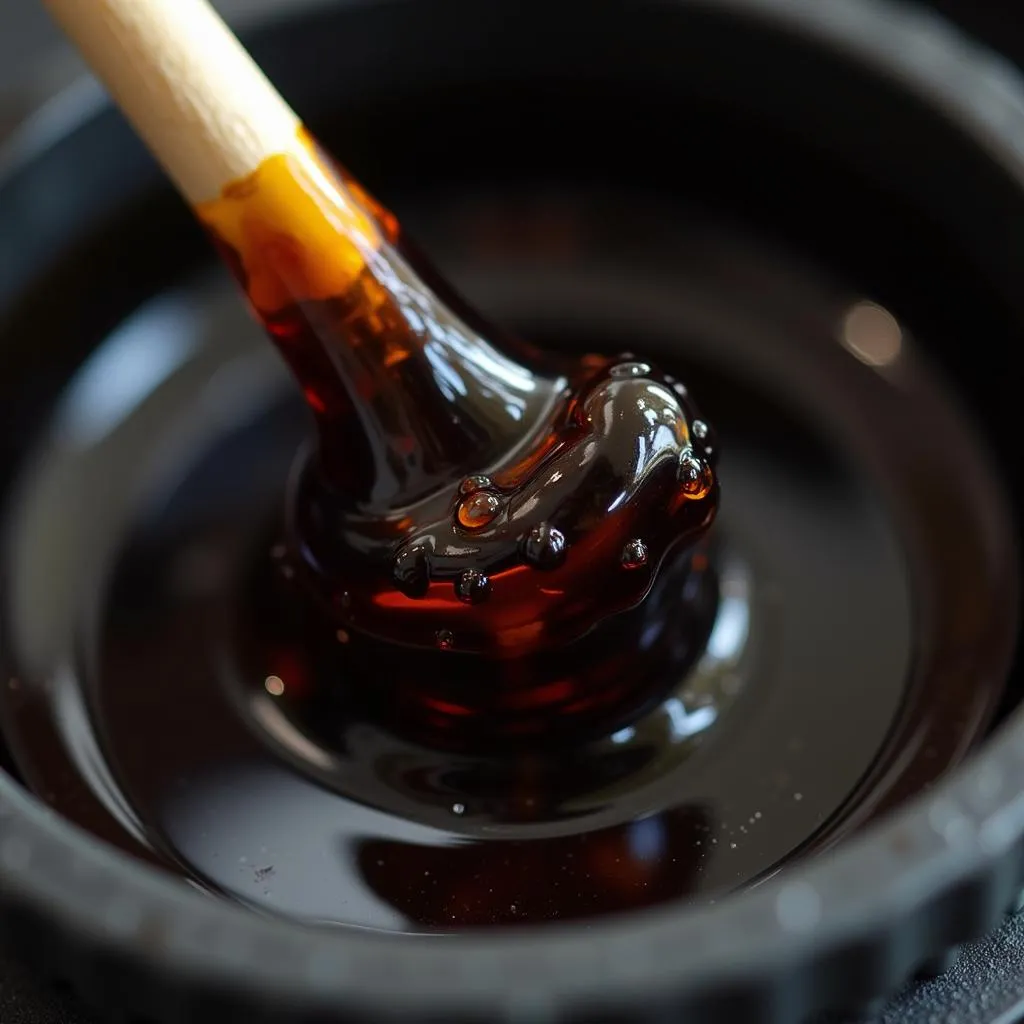 Dark Brown Motor Oil