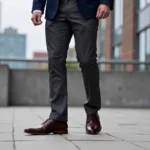 Dark Brown Shoes with Charcoal Grey Pants