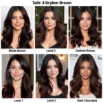 Darkest Brown Hair Color Examples