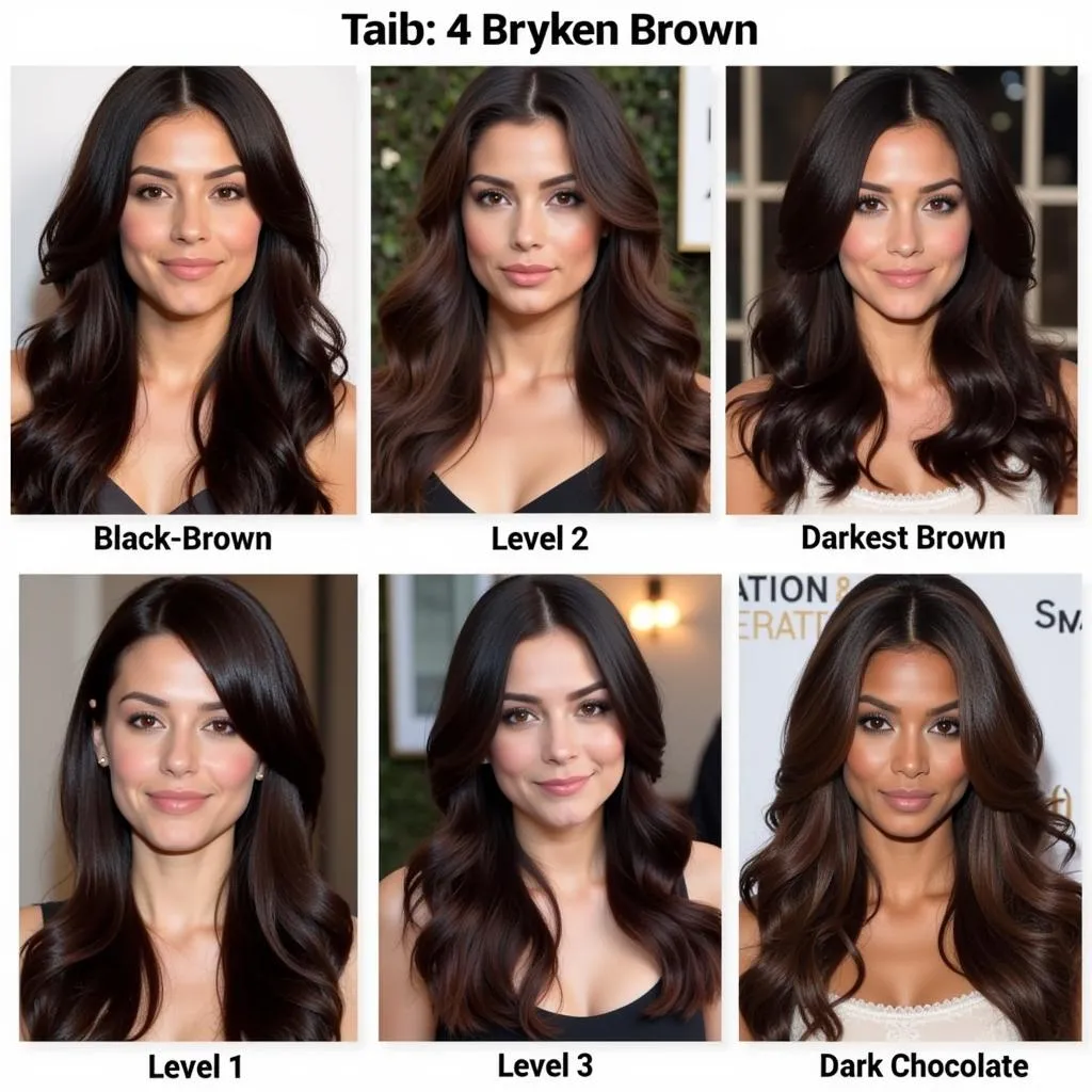 Darkest Brown Hair Color Examples