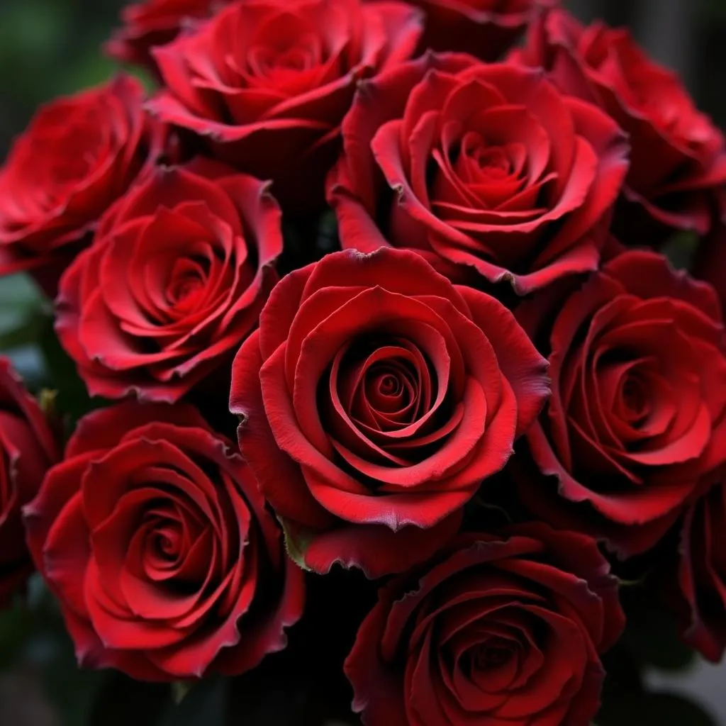 Deep Red Flowers for a 30th Anniversary