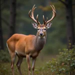 Deer standing in a forest