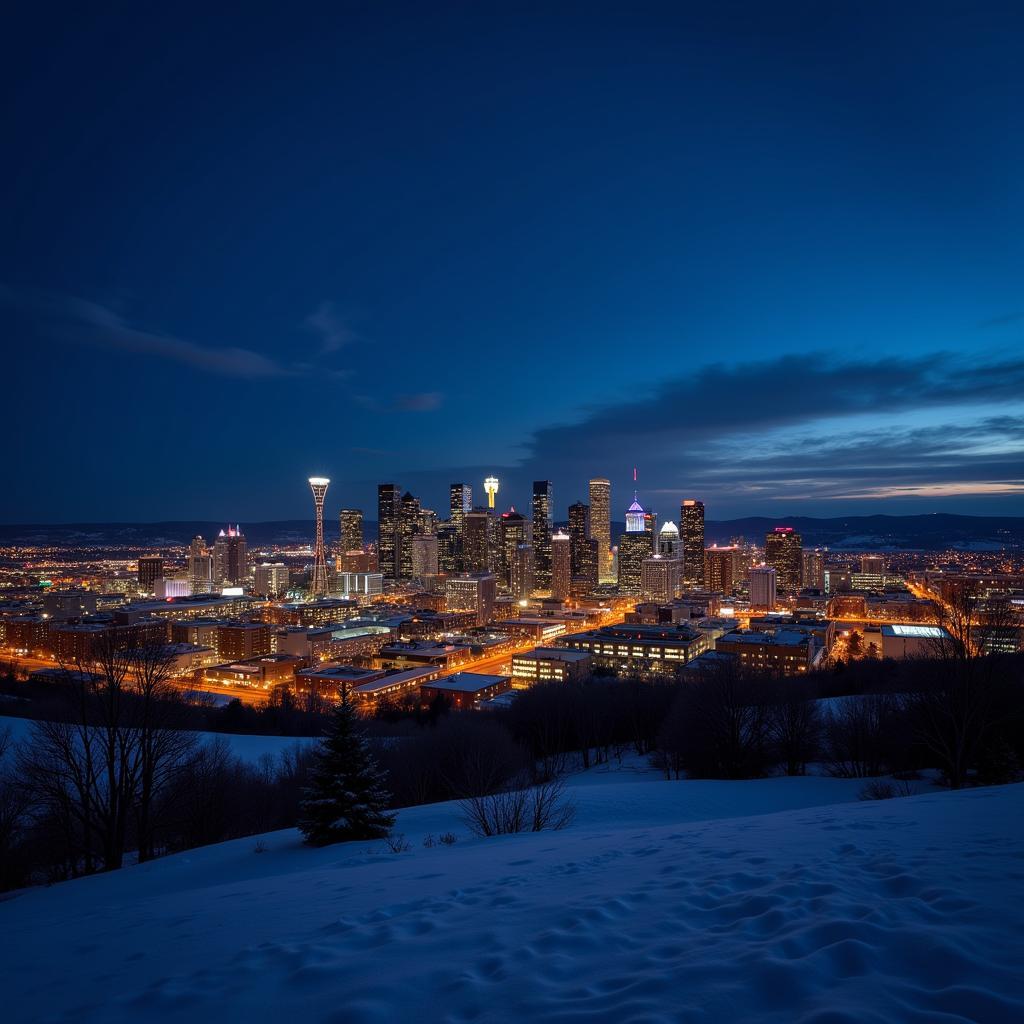 Denver Colorado November Skyline