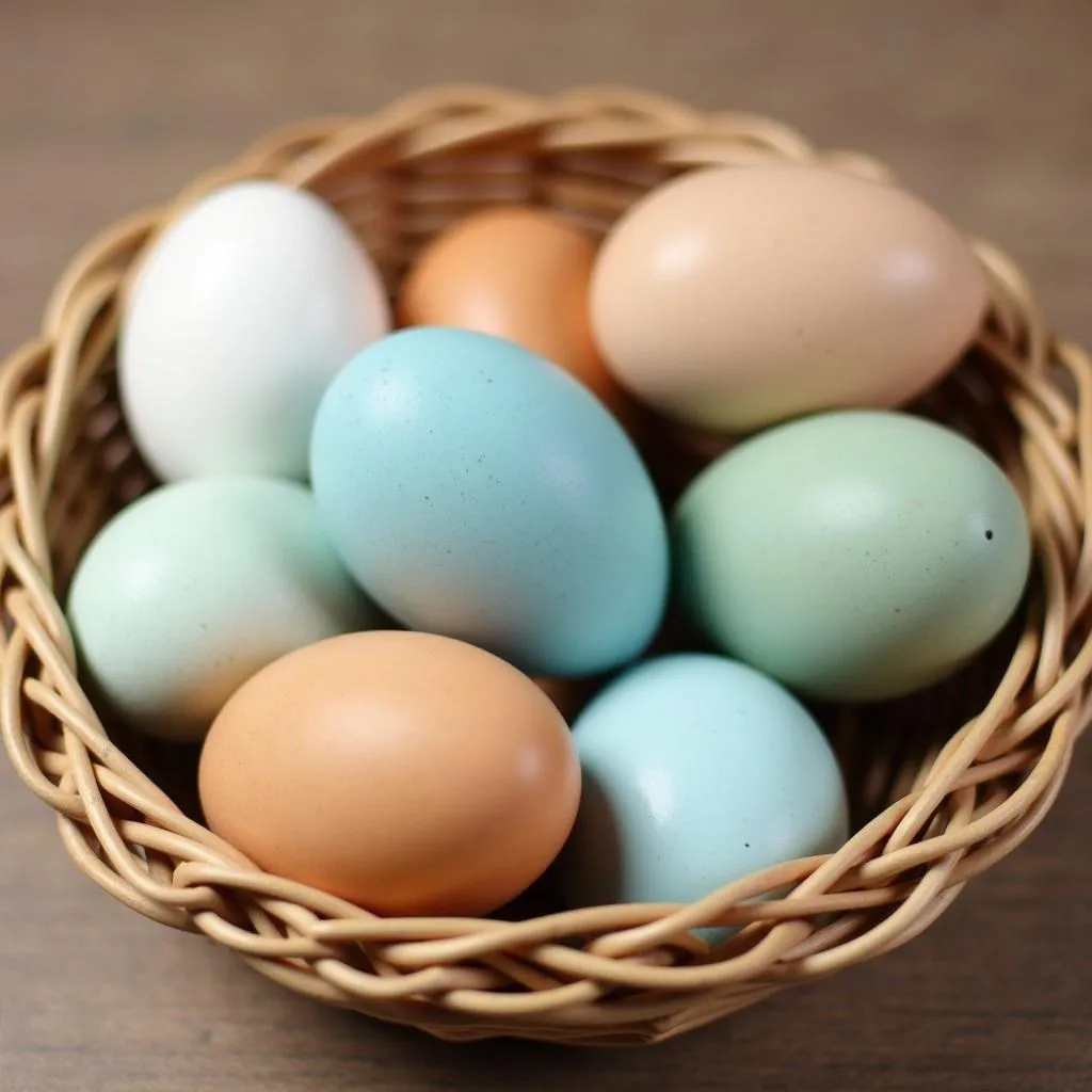 Different chicken egg colors