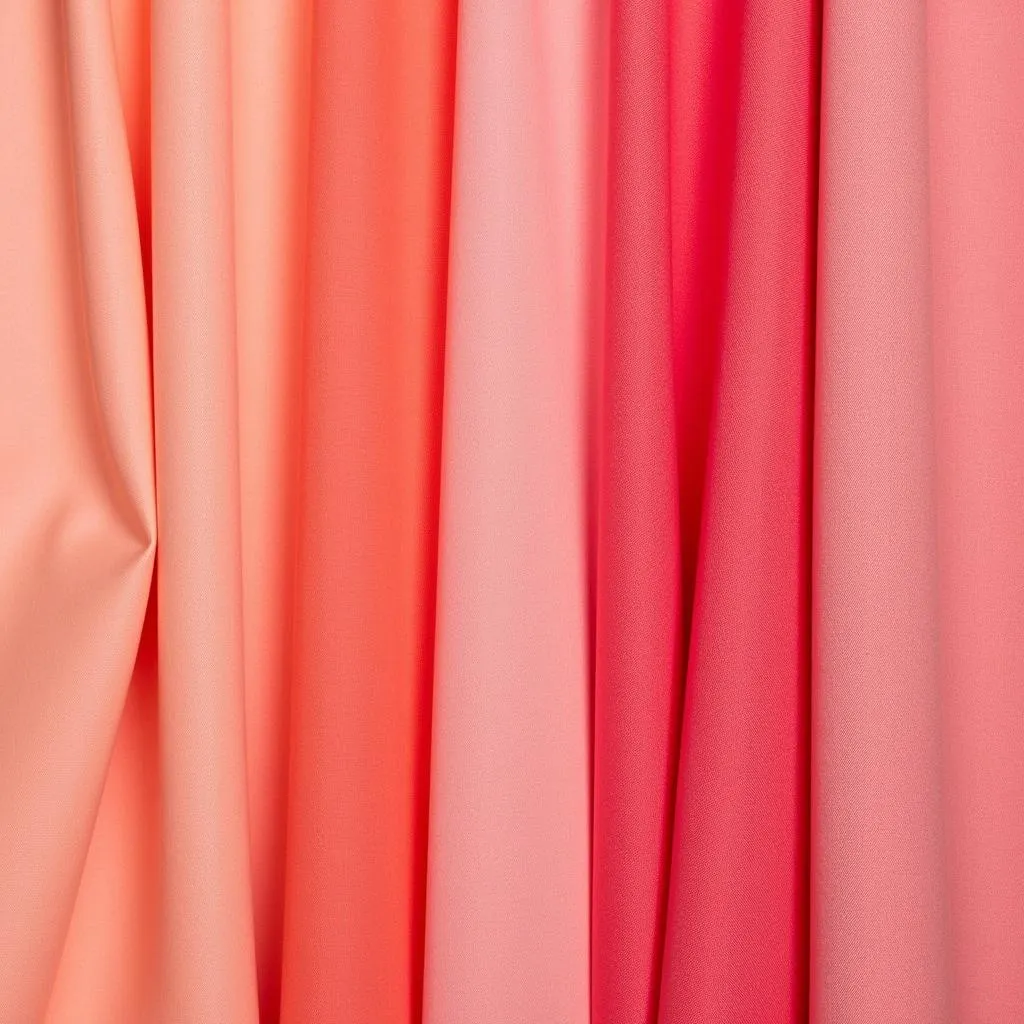 Different Shades of Coral Pink Fabric