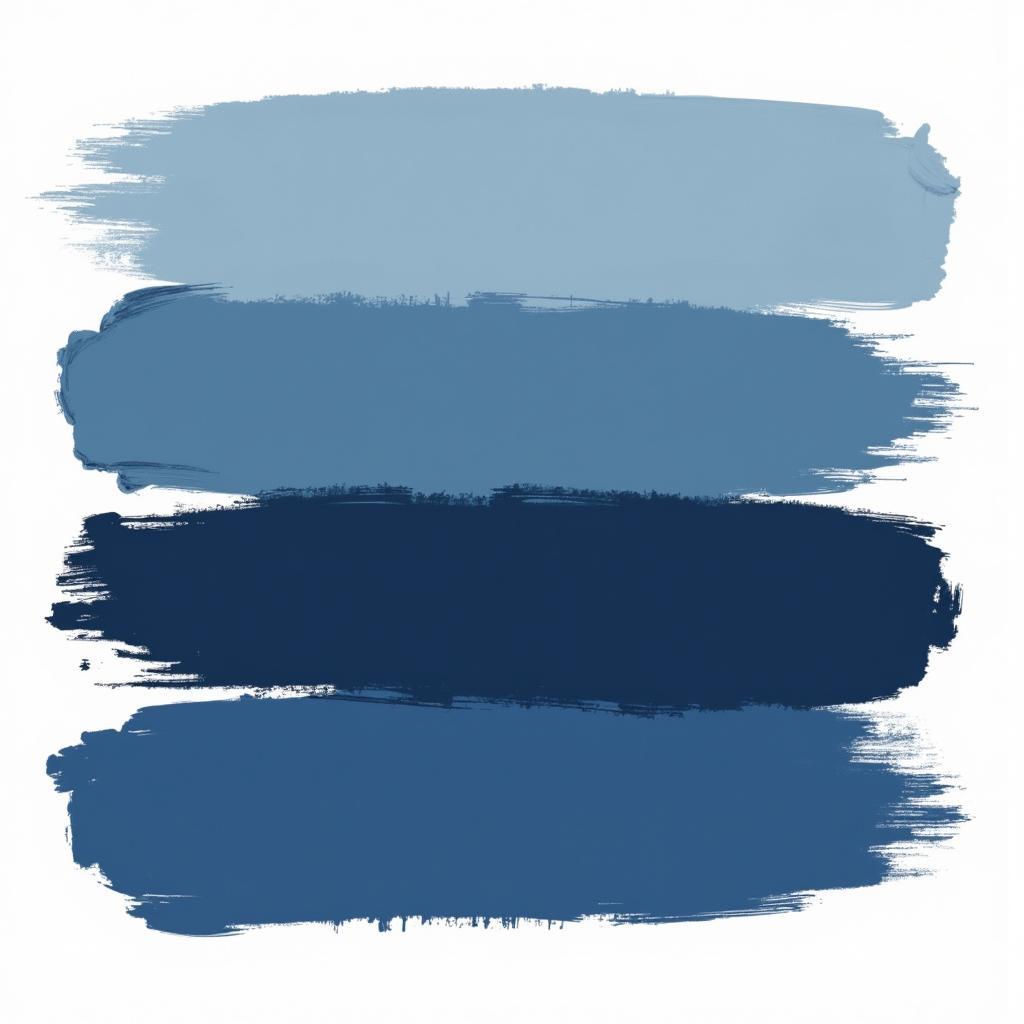 Different Shades of Navy Blue Paint Swatches