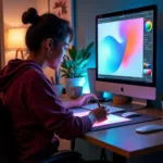 Digital Artist Working with Arbitrary Colors