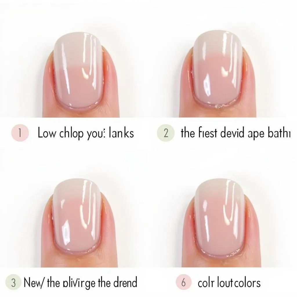 Dip powder nail fill with a different color