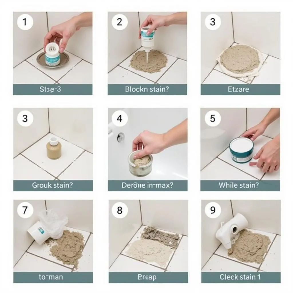 DIY Grout Staining in a Bathroom