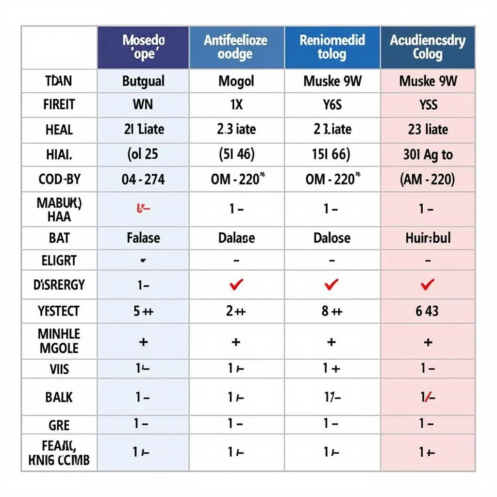 Dodge Antifreeze Color Chart