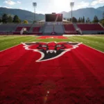 Eastern Washington University's red turf field, "The Inferno"