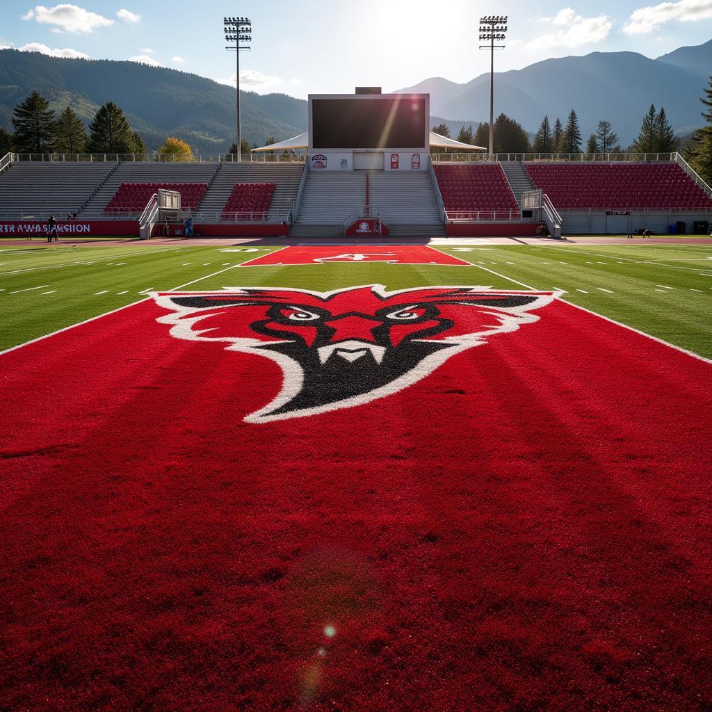 Eastern Washington University's red turf field, "The Inferno"