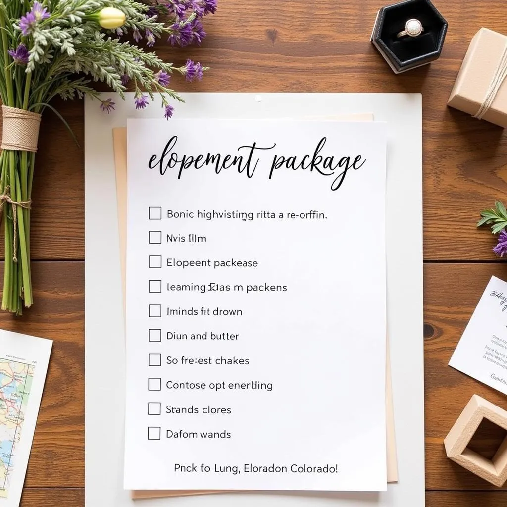 Elopement Package Checklist