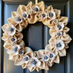 Finished Two-Color Burlap Wreath