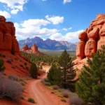 Red rock formations at Garden of the Gods Park in Colorado Springs