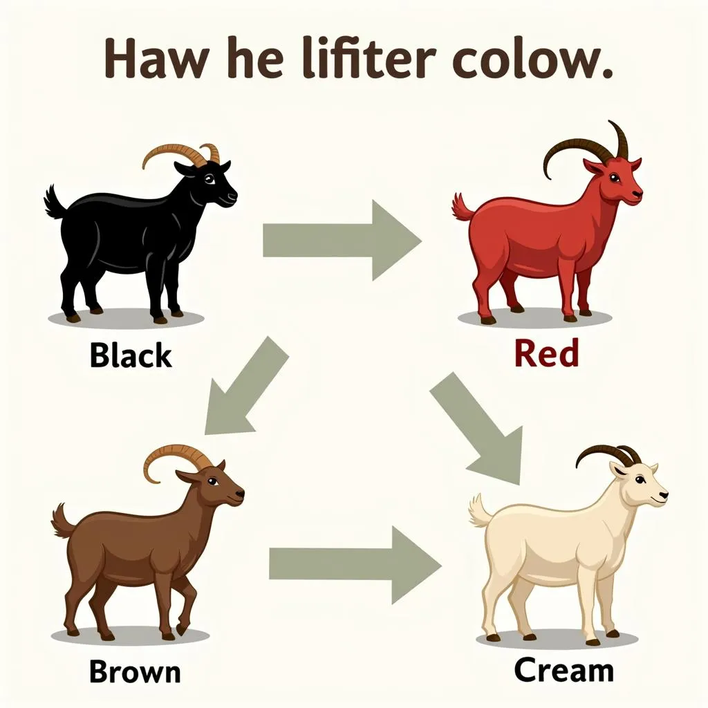 Goat Color Genetics Illustration