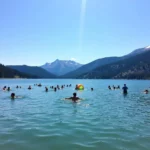 Swimming in Grand Lake, Colorado