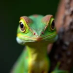 Green Anole Changing Color