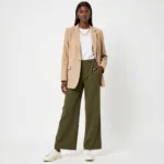 Green Pants with Neutral Top