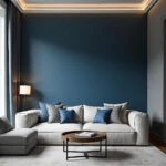 Grey and Blue Living Room