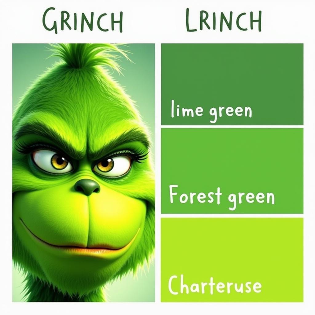 Grinch Color Comparison