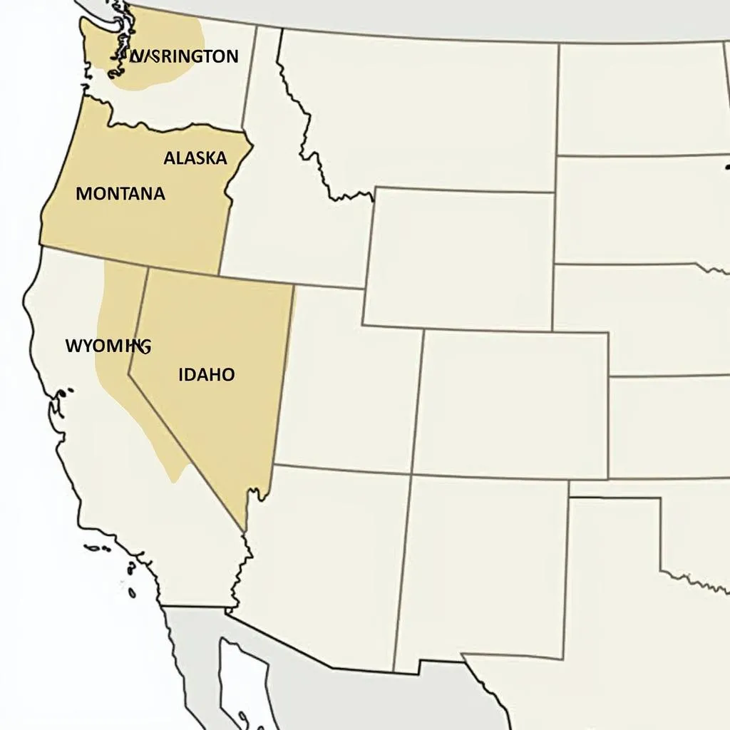 Grizzly Bear Habitat Map in the US