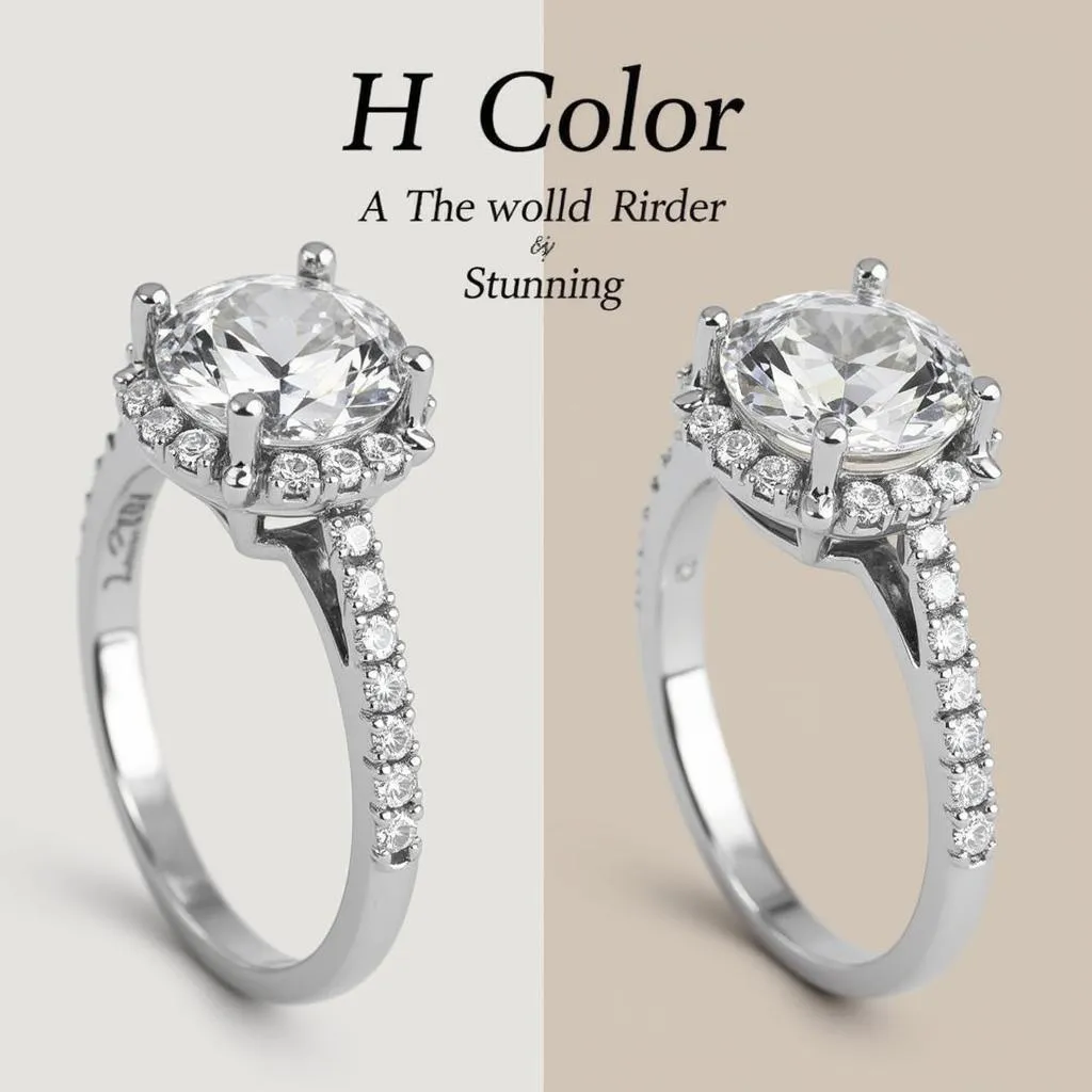 H Color Diamond Ring