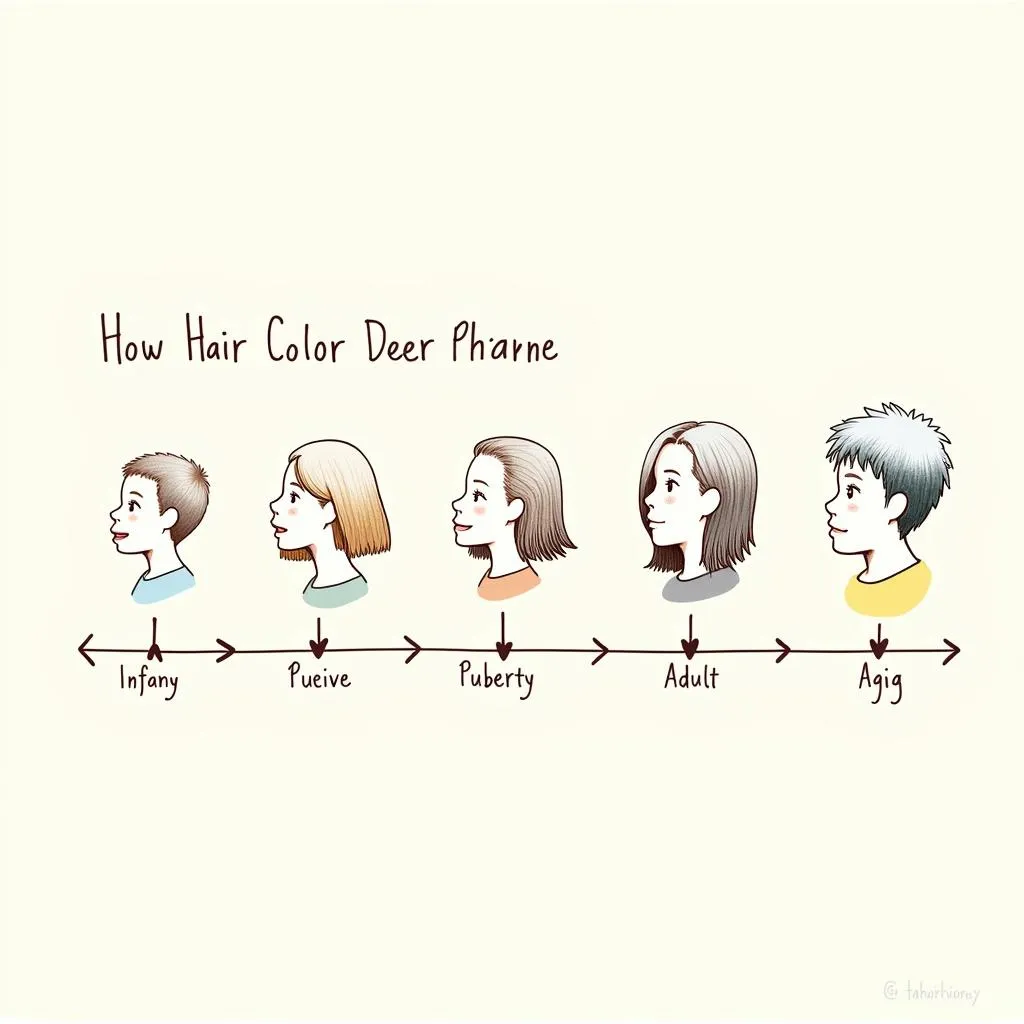 Timeline of Hair Color Change