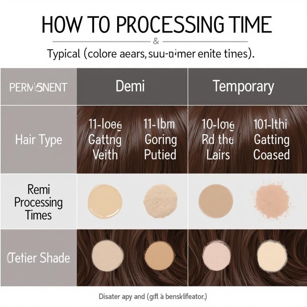 Hair Color Processing Time Chart