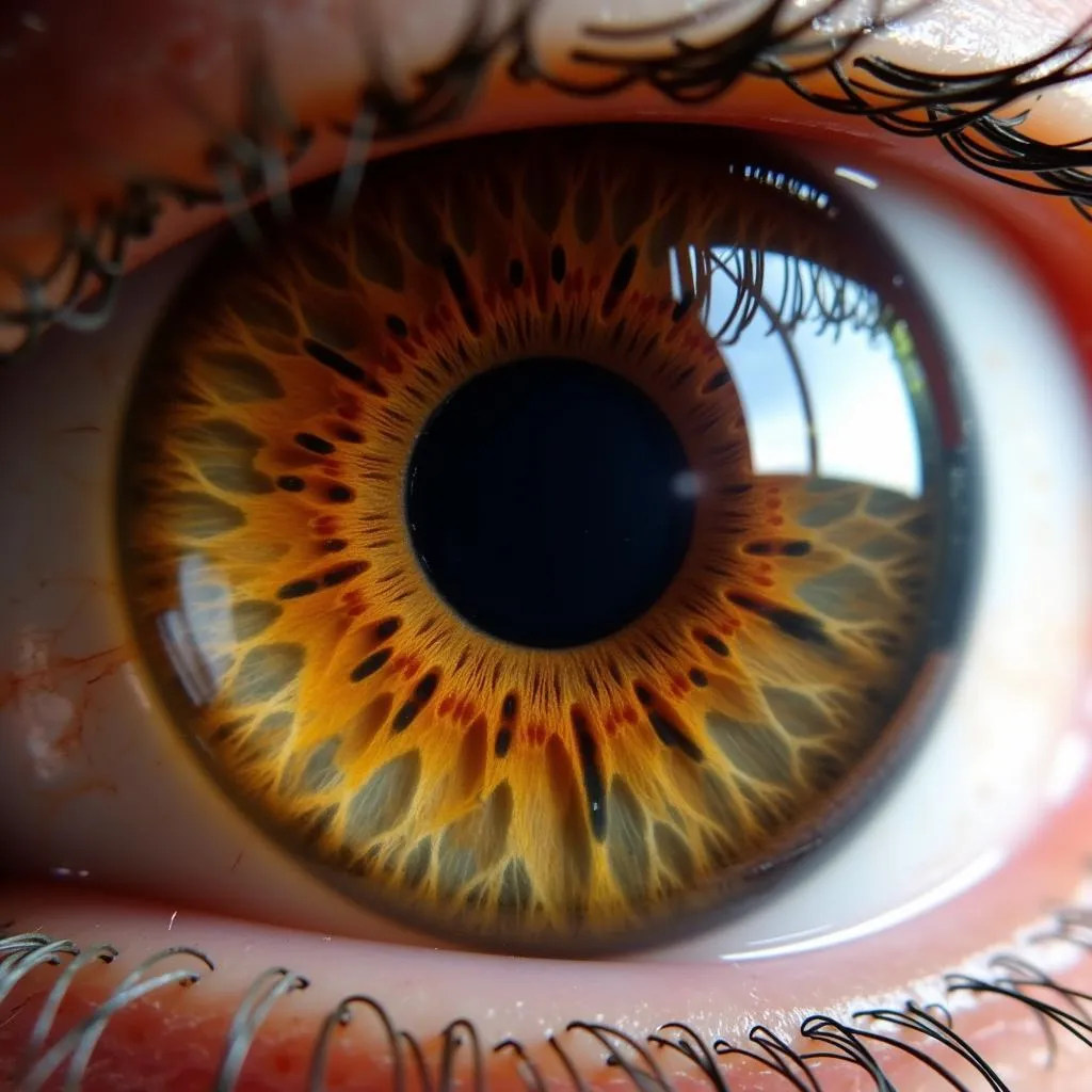 Structure of a hazel eye