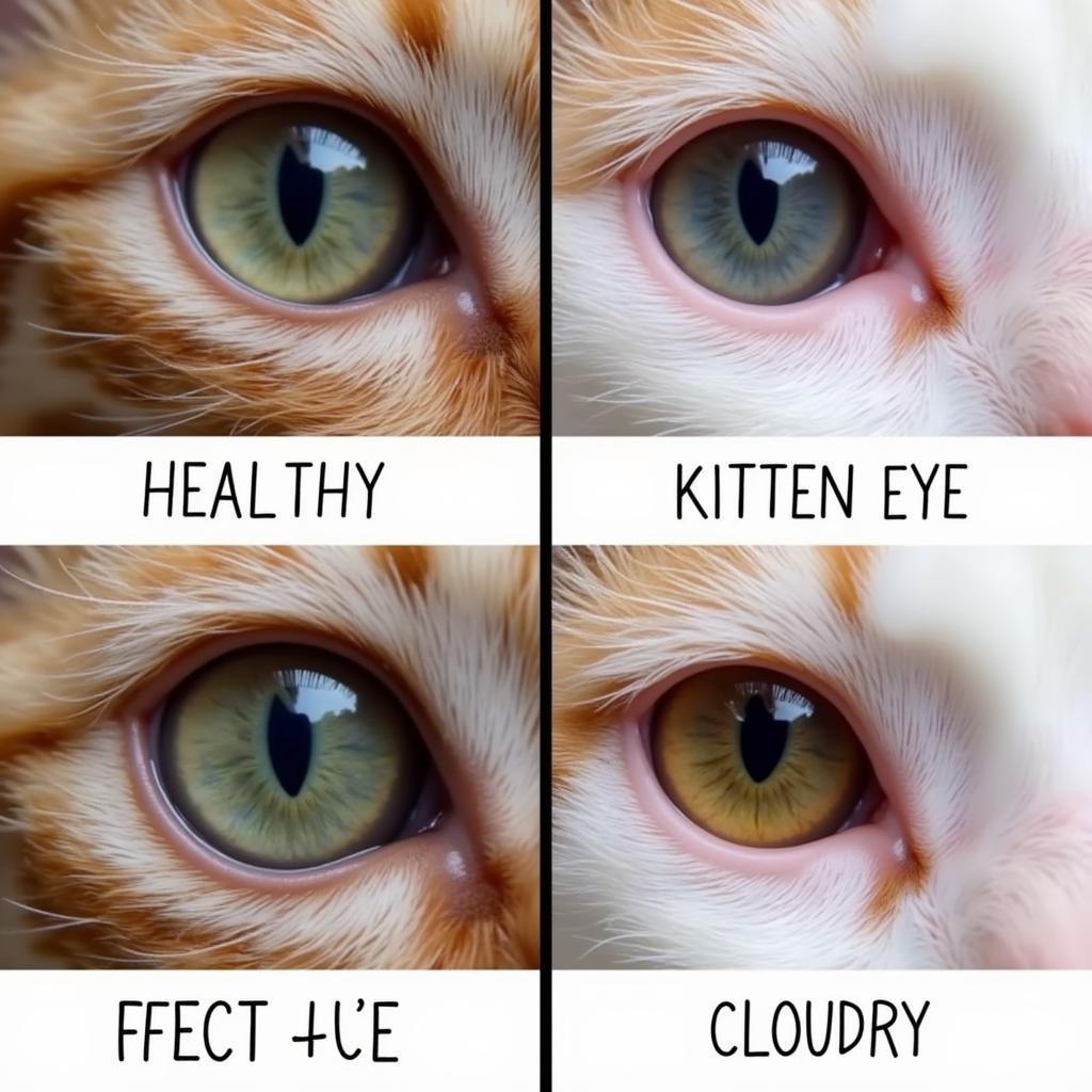 Healthy Kitten Eyes vs. Infected Kitten Eyes