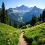 Hiking trail amidst the scenic beauty near Buena Vista, Colorado