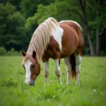 Horse Grazing in a Field