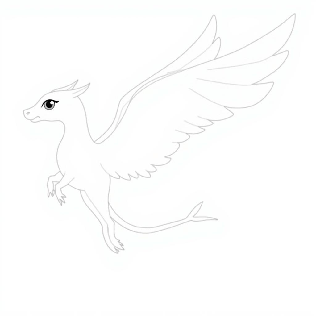 Light Fury in Flight Coloring Page